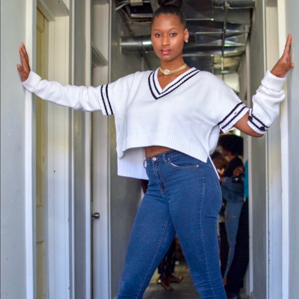 Crop Varsity Sweater